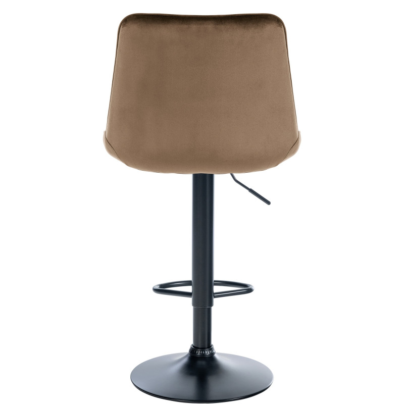 Tabouret de bar Toni velours brun