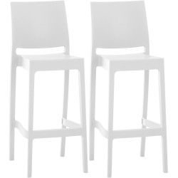 Set 2x Taburetes Maya de Exterior Blanco