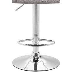 Tabouret de bar Miami V2 tissu C gris clair