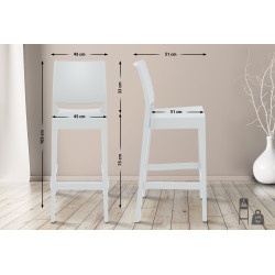 Set 2 sgabelli MAYA in Polipropilene bianco