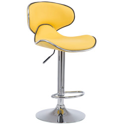 Tabouret de bar Las Vegas V2 jaune chrome