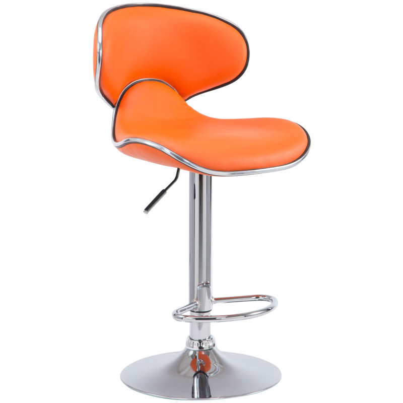 Tabouret de bar Las Vegas V2 chromé orange
