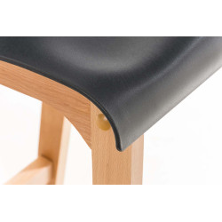Tabouret de bar Hoover Natura 4 pieds gris