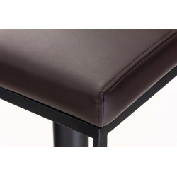 Tabouret de bar Panama B simili cuir marron