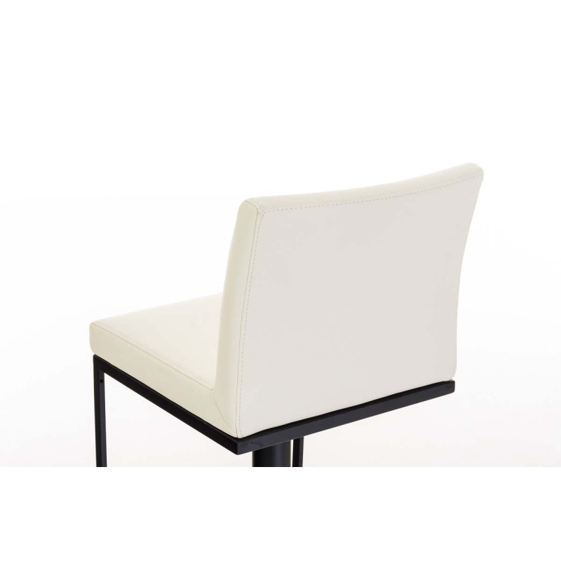 Tabouret de bar Panama B simili cuir crème