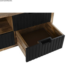 Meubles de télévision DKD Home Decor Métal Bois de manguier (125 x 40 x 55 cm)