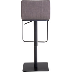Tabouret de bar Limon B en tissu gris