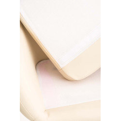 Tabouret de bar Grant simili cuir crème