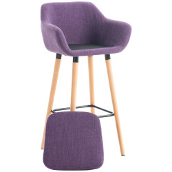 Tabouret de bar Grant en tissu violet