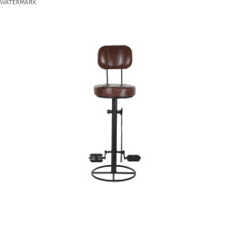 Tabouret DKD Home Decor 45 x 46 x 118 cm Noir Métal Marron