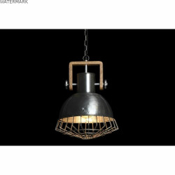 Suspension DKD Home Decor 31 x 31 x 48 cm Doré Marron Fer Bois de manguier 50 W