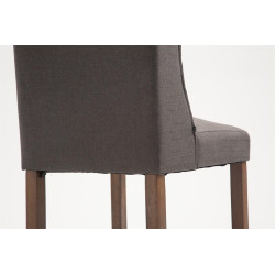 Tabouret de bar Cassandra tissu antique gris foncé