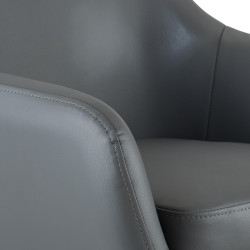 Ensemble de 2 tabourets de bar Grant en similicuir gris