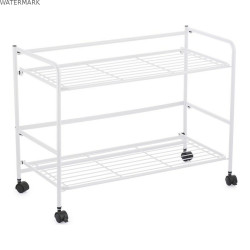 Étagère Confortime Blanc Fer Pliable Avec des roues (67 x 30 x 44,8 cm)