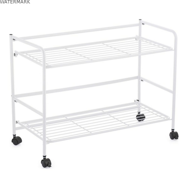 Étagère Confortime Blanc Fer Pliable Avec des roues (67 x 30 x 44,8 cm)