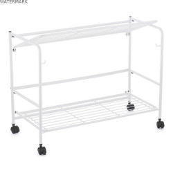Étagère Confortime Blanc Fer Pliable Avec des roues (67 x 30 x 44,8 cm)