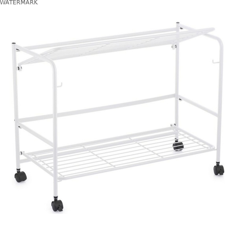 Étagère Confortime Blanc Fer Pliable Avec des roues (67 x 30 x 44,8 cm)