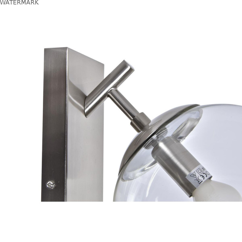 Applique DKD Home Decor 25W Verre Argenté Métal 220 V (20 x 25 x 27 cm)
