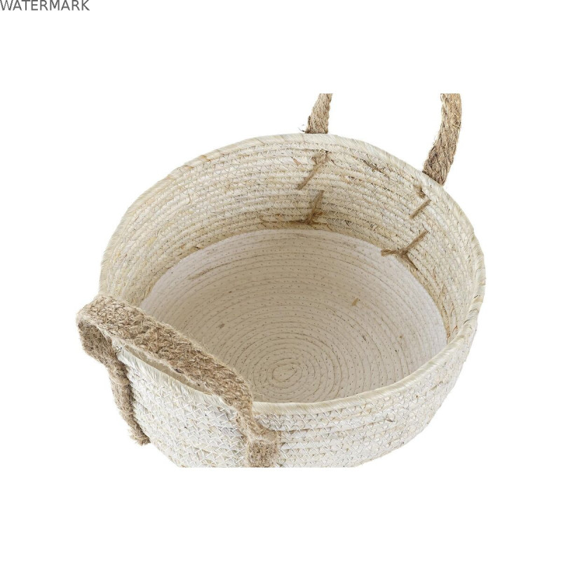 Set de basket DKD Home Decor 33 x 33 x 20 cm Fibre naturelle (2 Unités)