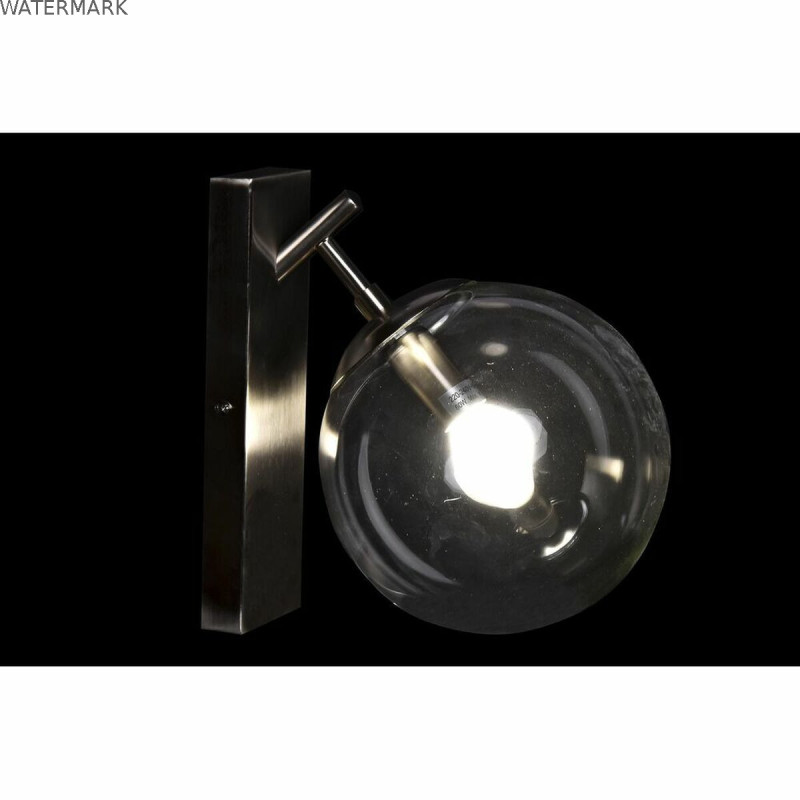 Applique DKD Home Decor 25W Verre Argenté Métal 220 V (20 x 25 x 27 cm)