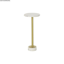 Table d'appoint DKD Home Decor Doré Métal Marbre 27 x 27 x 62 cm