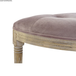 Banquette DKD Home Decor   Naturel Rose Polyester Velours Bois d'hévéa (125 x 43 x 48 cm)