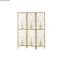 Paravent DKD Home Decor 136 x 2,5 x 180 cm Métal Bambou 30 x 40 cm