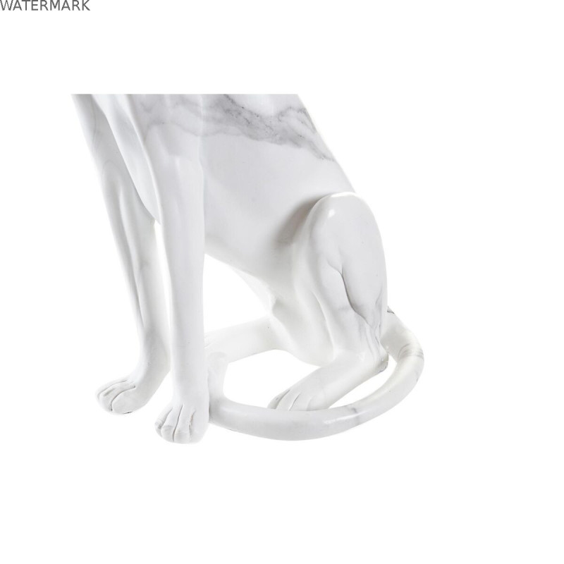 Figurine Décorative DKD Home Decor Gris Blanc Léopard Résine Marbre (25 x 18 x 41 cm)