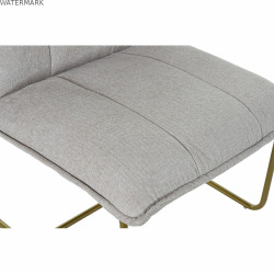 Fauteuil DKD Home Decor Beige Doré Métal Polyester (66 x 71 x 77 cm)
