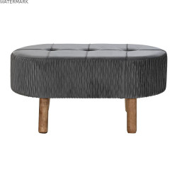 Banquette DKD Home Decor   Gris Naturel Gris foncé Bois 80 x 46 x 38 cm