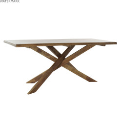 Table de Salle à Manger DKD Home Decor 180 x 86 x 76 cm Naturel Noyer