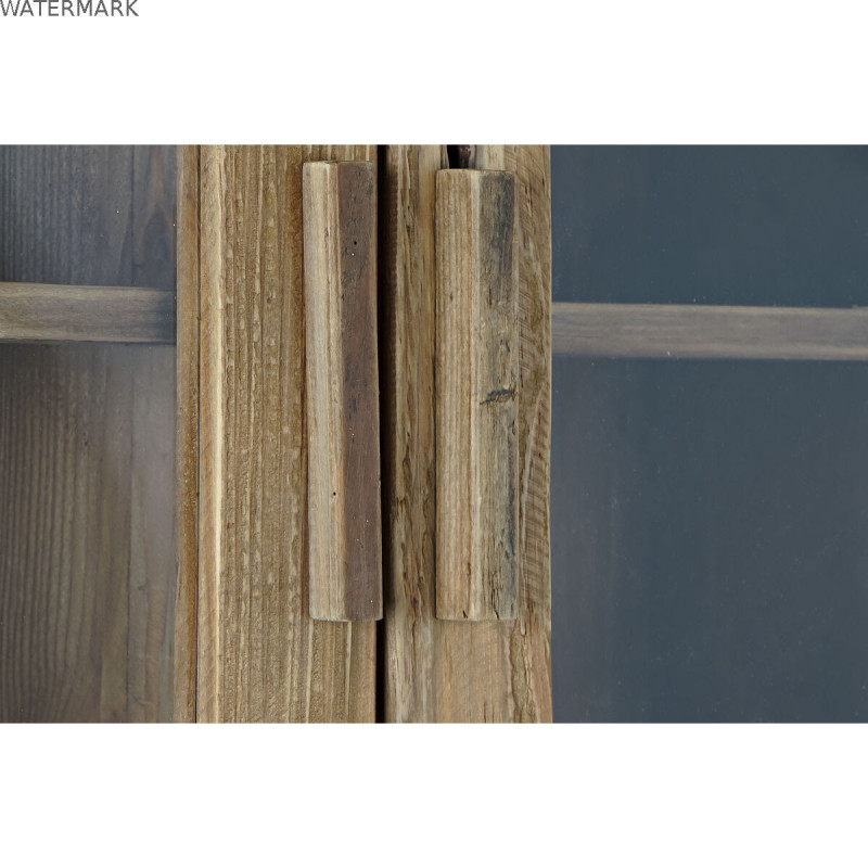 Étagère DKD Home Decor Verre Naturel Bois Recyclé 4 Etagères (90 x 40 x 160 cm)