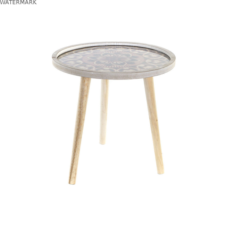 Table d'appoint DKD Home Decor Naturel Noir 40 x 40 x 41 cm Bois MDF Table d'appoint DKD Home Decor Naturel Noir 40 x 40 x 41 cm Bois MDF