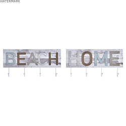 Portemanteau DKD Home Decor Bois Métal Plage 45 x 5 x 23 cm (2 Unités)