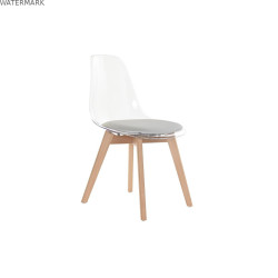 Chaise de Salle à Manger DKD Home Decor Gris Bois Polycarbonate 54 x 47 x 81 cm