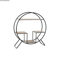 Étagère DKD Home Decor Noir Gris clair Métal Sapin 90 x 30 x 100 cm (1)