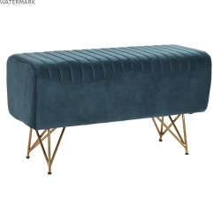 Banquette DKD Home Decor   90 x 31 x 47 cm Métal Turquoise