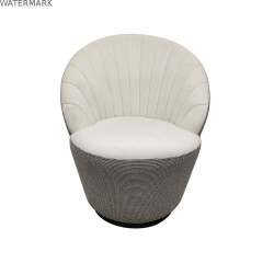 Fauteuil DKD Home Decor Blanc Noir Doré 69 x 66 x 85 cm