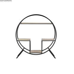 Étagère DKD Home Decor Noir Gris clair Métal Sapin 90 x 30 x 100 cm (1)