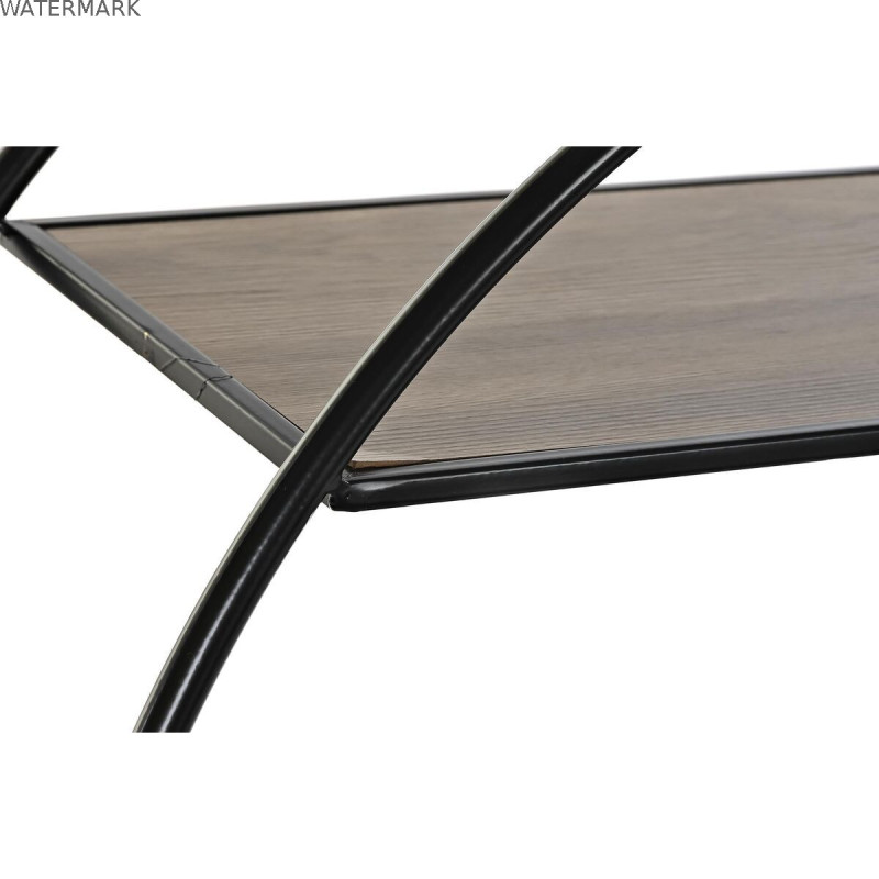 Étagère DKD Home Decor Noir Gris clair Métal Sapin 90 x 30 x 100 cm (1)