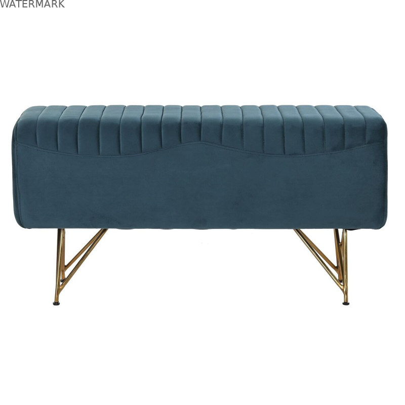 Banquette DKD Home Decor   90 x 31 x 47 cm Métal Turquoise