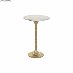 Petite Table d'Appoint DKD Home Decor Blanc Doré 40 x 40 x 61 cm