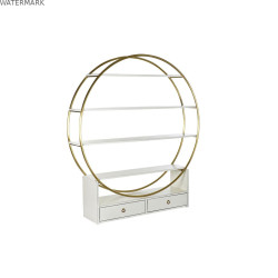 Étagère DKD Home Decor 160 x 35 x 180 cm Doré Métal Blanc Peuplier