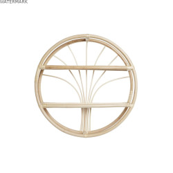 Étagère DKD Home Decor Mural Naturel Rotin 2 Etagères (60 x 14 x 60 cm)