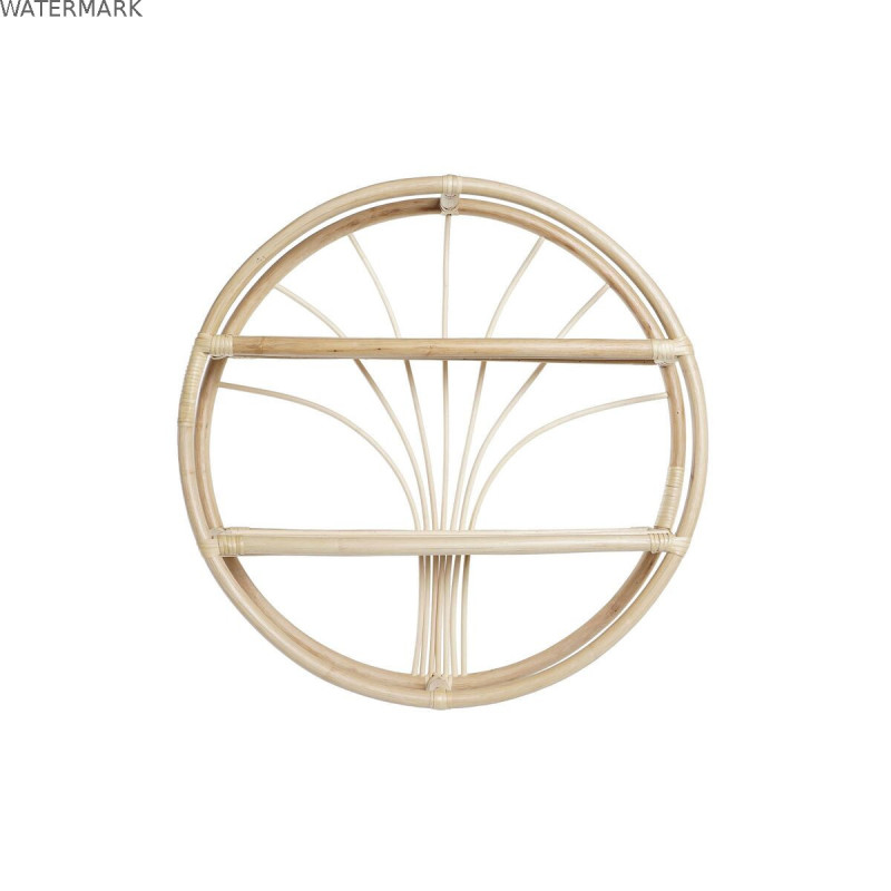 Étagère DKD Home Decor Mural Naturel Rotin 2 Etagères (60 x 14 x 60 cm)