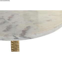 Petite Table d'Appoint DKD Home Decor Blanc Doré 40 x 40 x 61 cm