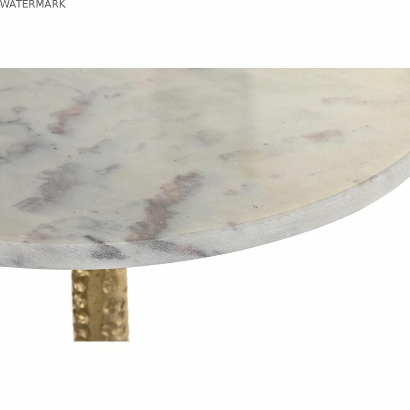 Petite Table d'Appoint DKD Home Decor Blanc Doré 40 x 40 x 61 cm
