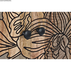 Buffet DKD Home Decor Naturel Gris Métal Bois de manguier (177 x 45 x 74 cm)