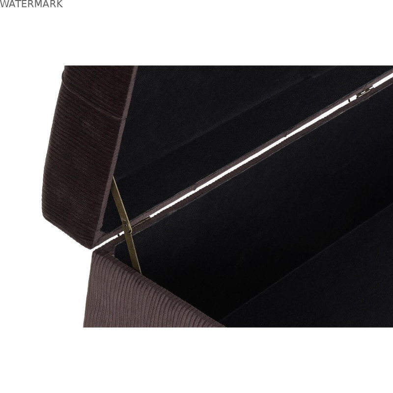 Banquette DKD Home Decor   Doré Métal Marron Velours (120 x 42 x 48 cm)