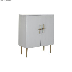 Armoire DKD Home Decor Blanc Doré Fer Bois de manguier 85 x 45 x 110 cm BAR